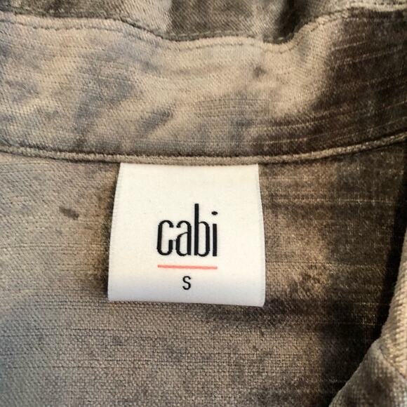 Cabi Sunday Topper platinum velvet velour button front jacket size Small #3377 - Picture 9 of 16